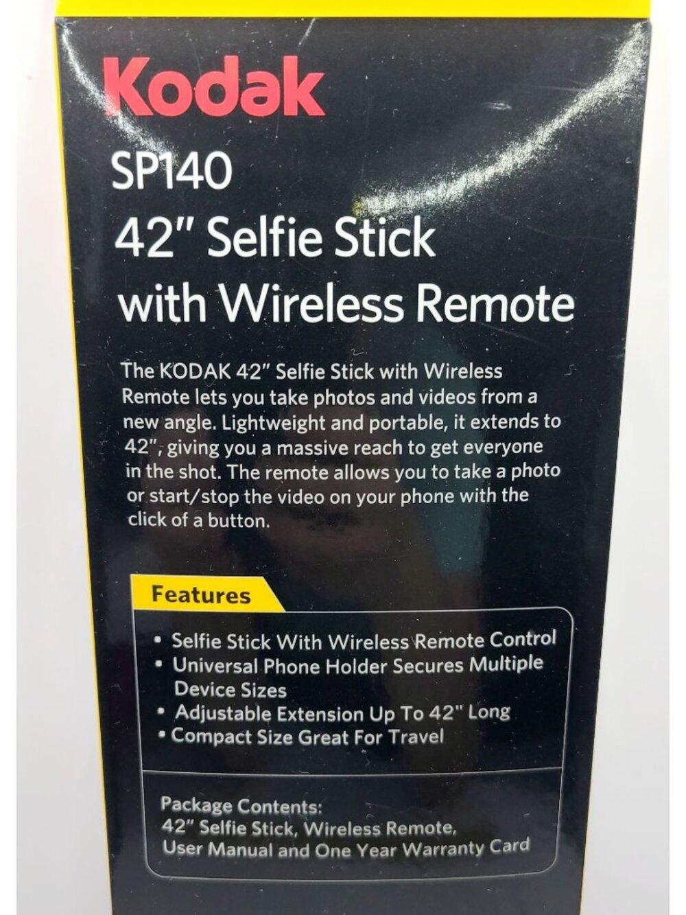 Kodak Selfie Stick SP140 Wireless Bluetooth Remote Control Compact 42 Inch - Picture 5 of 8
